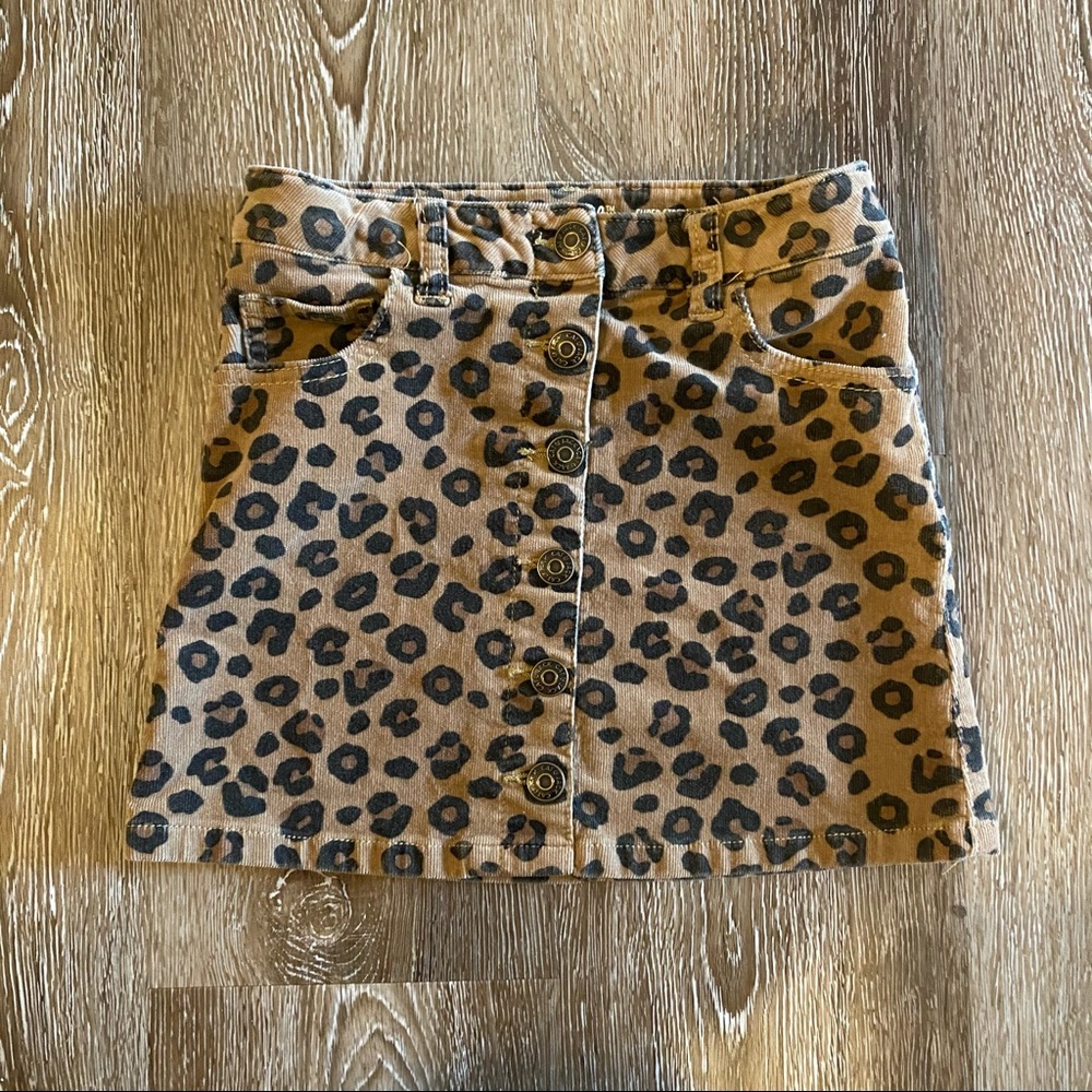 Cat & Jack Leopard Cheetah Print Corduroy Skirt!